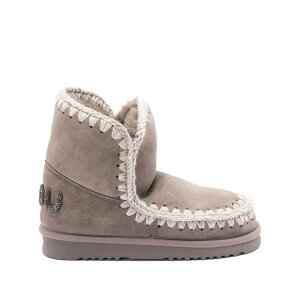 ���E ���f�B�[�X �u�[�c �V���[�Y Crochet-detail sheepskin boots Grey