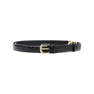 �g�[�e�� ���f�B�[�X �x���g �A�N�Z�T���[ Crocodile-effect belt Black