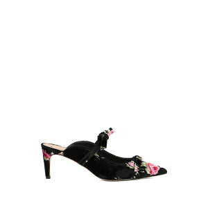 ���b�h���@�����e�B�m ���f�B�[�X �T���_�� �V���[�Y Floral bow mules Black