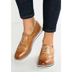 Ai tB[h fB[X T_ V[Y LEATHER - Casual lace-ups - cognac