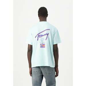 トミーヒルフィガー メンズ サンダル シューズ FADED GRAPHIC TEE UNISEX - Print T-shirt - spring mint