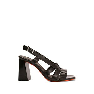 �T���g�[�j ���f�B�[�X �T���_�� �V���[�Y Venere woven strap pumps Brown