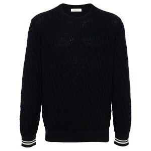 ���@�����e�B�m �K�����@�[�j �����Y �j�b�g&�Z�[�^�[ �A�E�^�[ Optical-jacquard cotton jumper Blue