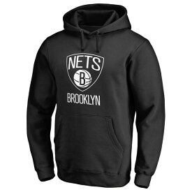 ファナティクス メンズ パーカー・スウェットシャツ アウター Brooklyn Nets Primary Logo Pullover Hoodie Black