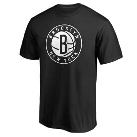 ファナティクス メンズ Tシャツ トップス Brooklyn Nets Fanatics Branded Logo TShirt Black