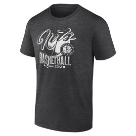 ファナティクス メンズ Tシャツ トップス Brooklyn Nets Fanatics Branded Winner TShirt Charcoal