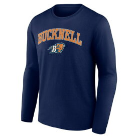 ファナティクス メンズ Tシャツ トップス Bucknell Bison Fanatics Branded Campus Long Sleeve TShirt Navy