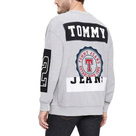 トミーヒルフィガー メンズ パーカー・スウェットシャツ アウター Brooklyn Nets Tommy Jeans Hayes Crew Neck Pullover Sweatshirt Heather Gray