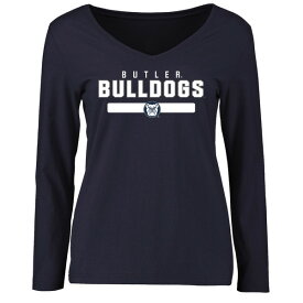 ファナティクス レディース Tシャツ トップス Butler Bulldogs Women's Team Strong Long Sleeve TShirt Navy