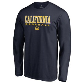 ファナティクス メンズ Tシャツ トップス Cal Bears Fanatics Branded True Sport Baseball Long Sleeve TShirt Navy