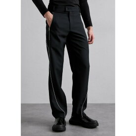ゲーエムベーハー メンズ サンダル シューズ TAILORED TROUSERS WITH PIPING - Trousers - black