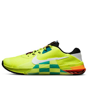Nike �i�C�L �����Y �X�j�[�J�[ �yNike Metcon 7 AMP 'Volt Bright Spruce Checkered' DH3382-703�z �T�C�Y US_10(28.0cm)