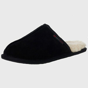 アルパイン スイス メンズ サンダル シューズ Men's Microsuede Memory Foam Scuff Slippers Comfort Slip On Shoes Black