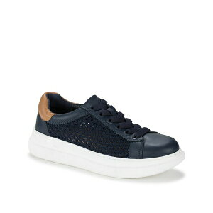 xAgbvX fB[X Xj[J[ V[Y Women's Origins Tiara Lace-Up Sneakers Navy Leather