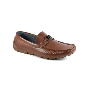 トミー ヒルフィガー メンズ スニーカー シューズ Men's Attle Moc Toe Driving Loafers Medium brown