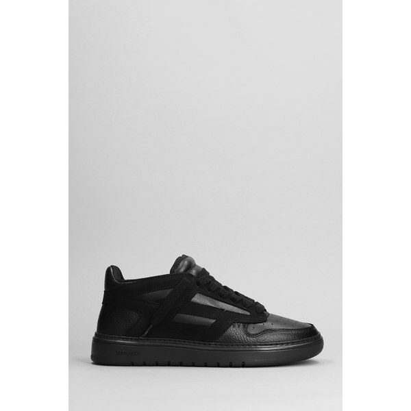 リプレゼント メンズ スニーカー シューズ Reptor Sneakers In Black Leather blackのサムネイル