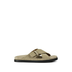 �h���J���Y �����Y �T���_�� �V���[�Y Crossover-strap suede sandals Neutrals