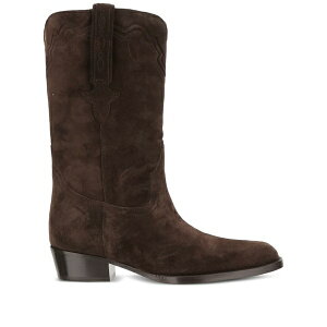 �p���e�L�T�X ���f�B�[�X �u�[�c �V���[�Y Suede square-toe boots Brown