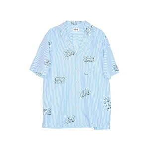 �\�E�������h �����Y �V���c �g�b�v�X Orson stripe-pattern shirt Blue