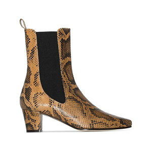 �p���e�L�T�X ���f�B�[�X �u�[�c �V���[�Y Python-print 50mm ankle boots Brown