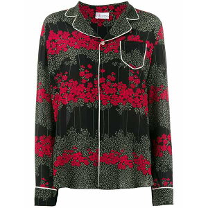 ���b�h���@�����e�B�m ���f�B�[�X �V���c �g�b�v�X Dreaming peony-print shirt Black