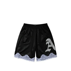 �A���[�Y ���f�B�[�X �J�W���A���p���c �{�g���X Lace-trim airtex shorts Black