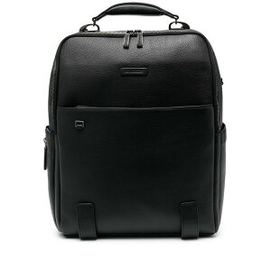 �s�[�N�A�h�� �����Y �o�b�N�p�b�N�E�����b�N�T�b�N �o�b�O Logo-patch leather backpack Black