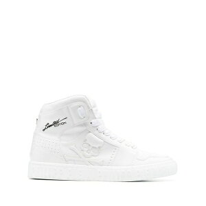 �t�B���b�v�v���C�� �����Y �X�j�[�J�[ �V���[�Y Super street skull bones hi-top sneakers White
