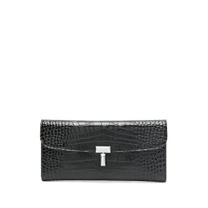�g�[�e�� ���f�B�[�X ���z �A�N�Z�T���[ T-lock crocodile-embossed wallet Black