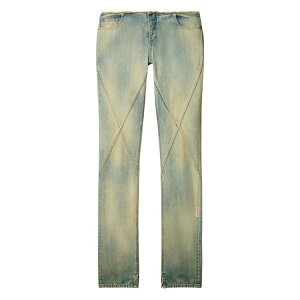 �I�t�z���C�g ���f�B�[�X �f�j���p���c �{�g���X Crossover seam frayed jeans Blue