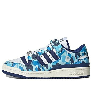 adidas �A�f�B�_�X �����Y �X�j�[�J�[ �yadidas x A Bathing Ape Forum Low 84 '30th Anniversary - Blue' ID4772�z �T�C�Y US_11(29.0cm)