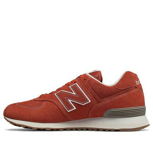 New Balance �j���[�o�����X �����Y �X�j�[�J�[ �yNew Balance 574 Series Breathable Shock Absorption Wear-Resistant Low Top Red ML574ESH�z �T�C�Y US_7.5(25.5cm)