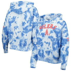 ニューエラ レディース パーカー・スウェットシャツ アウター Houston Oilers New Era Women's Gridiron Classics Cloud Dye Fleece Pullover Hoodie Light Blue