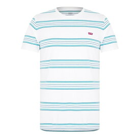 【送料無料】 リーバイス メンズ Tシャツ トップス Original T Shirt White Stripe