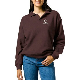 リーグカレッジエイトウェア レディース パーカー・スウェットシャツ アウター Colgate Raiders League Collegiate Wear Women's Victory Springs TriBlend Collared Pullover Sweatshirt Heather Maroon