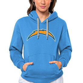 アンティグア レディース パーカー・スウェットシャツ アウター Los Angeles Chargers Antigua Women's Victory Logo Pullover Hoodie Powder Blue