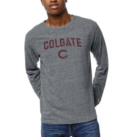 リーグカレッジエイトウェア メンズ Tシャツ トップス Colgate Raiders League Collegiate Wear 1965 Victory Falls Long Sleeve TriBlend TShirt Heather Gray