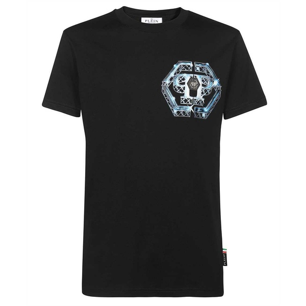 フィリッププレイン メンズ Tシャツ トップス T-shirts Black-