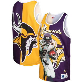 ミッチェル&ネス メンズ Tシャツ トップス Randy Moss Minnesota Vikings Mitchell & Ness Retired Player Graphic Tank Top Purple/Gold