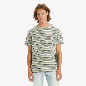 【送料無料】 リーバイス メンズ Tシャツ トップス Original T Shirt Rings Stripe