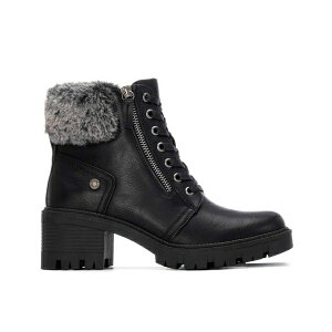 �L�V�^�C ���f�B�[�X �u�[�c �V���[�Y Women's Block Heel Combat Booties Refresh Collection By XTI Black