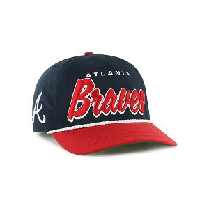 47�u�����h �����Y �X�q �A�N�Z�T���[ Men's Navy Atlanta Braves Drop Shadow Rope Hitch Adjustable Hat Navy