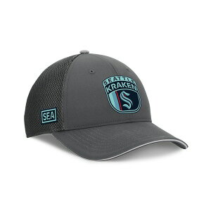 �t�@�i�e�B�N�X �����Y �X�q �A�N�Z�T���[ Men's Gray Seattle Kraken Authentic Pro Home Ice Trucker Adjustable Hat Gray