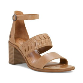 ラッキーブランド レディース サンダル シューズ Women's Serenay Strappy Woven Block-Heel Sandals Dusty Sand Leather