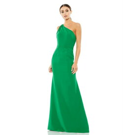 マックダガル レディース ワンピース トップス Women's Ieena One Shoulder Jersey Mermaid Gown Emerald