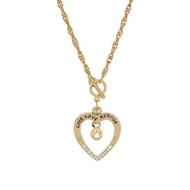 2028 メンズ ネックレス・チョーカー アクセサリー Crystal Live Love Rescue Heart Necklace Gold