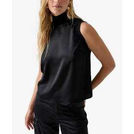 サンクチュアリー レディース カットソー トップス Women's Nights Like This Satin-Front Sleeveless Top Black