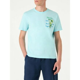 エムシーツーセイントバース メンズ Tシャツ トップス Man Cotton T-shirt With Mojito Embroidery GREEN