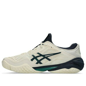 ASICS �A�V�b�N�X �����Y �X�j�[�J�[ �yASICS Court FF 3 Wide Tennis 'Cream Jasper Green' 1041A370-105�z �T�C�Y US_12.5(30.5cm)