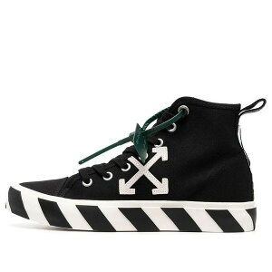 Off-White �I�t�z���C�g �����Y �X�j�[�J�[ �yOff-White Vulcanized Mid-Top Canvas Sneakers 'Black White Green' OMIA119C99FAB0011001�z �T�C�Y US_6(24.0cm)